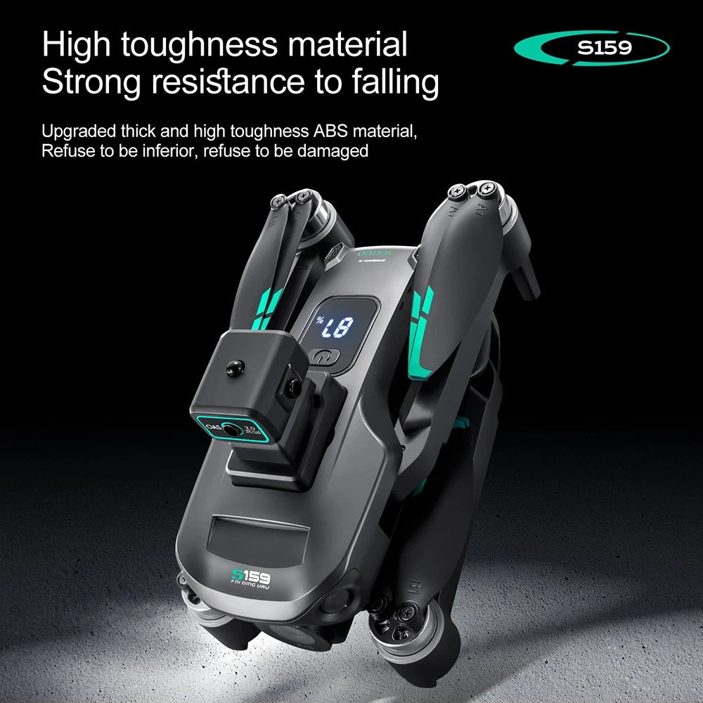 S159 GPS Drone Professional 360° Obstacle Avoidance Brushless 8K HD Dual Camera With Screen 5G WIFI FPV Dron Foldable Quadcopter