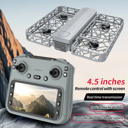 Original Mini Drone Flying Camera S161 RC Dron 8K HD Aerial Photography Pocket UAV with Screen Control Brushless Full Enclosure