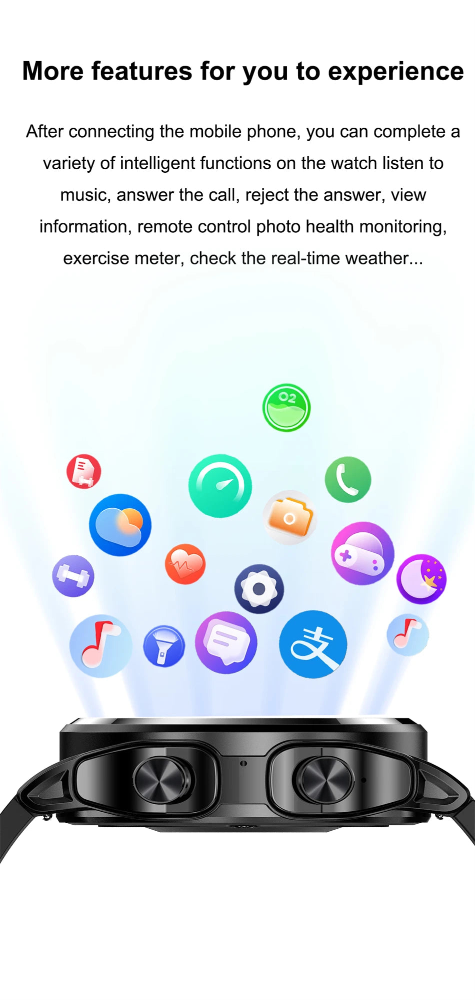 LIGE 2 in 1 Smartwatch Men 400mAh Battery Bluetooth Call With TWS Headset NFC Music Control 100+ Sport Mode Waterproof Watch Man