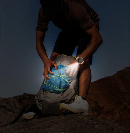 Outdoor Smart Watch with Flashlight Male Sports Fitness Waterproof Watch 24 Hours Heart Rate Monitor Bluetooth Call Smartwatch