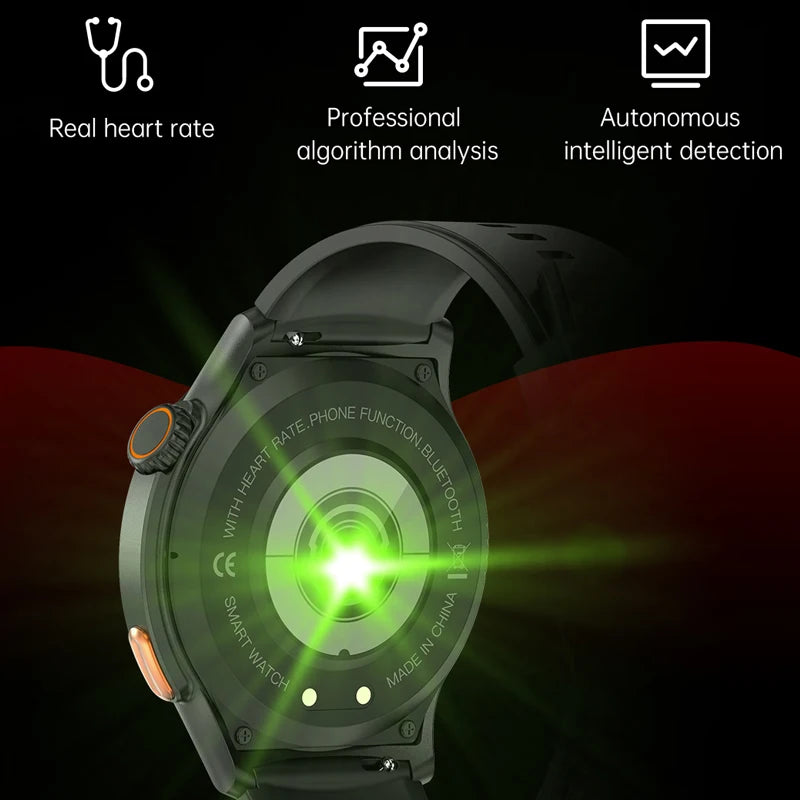 2025 New Bluetooth Call Smart Watch AMOLED HD Screen Men's Outdoor Sports Fitness Watch Health Monitoring Smartwatch Android IOS