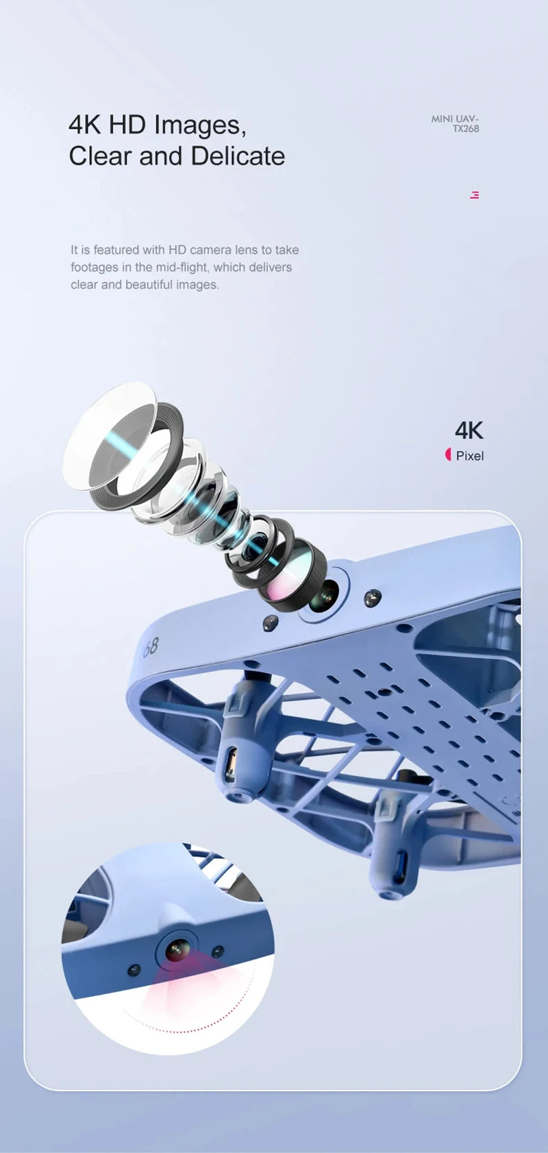 Xiaomi H107 Drone Mini Pocket Small Quadcopters Remote Control Helicopter 4K 8K With HD Camera Fpv Drones Christmas Gift For Kid