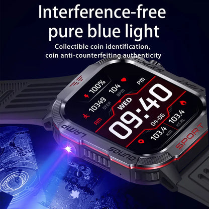 For Huawei GPS Outdoor Sport LED Light Smartwatch Men 600mAh Large Battery Cash Verification Function Bluetooth Call Smart Watch