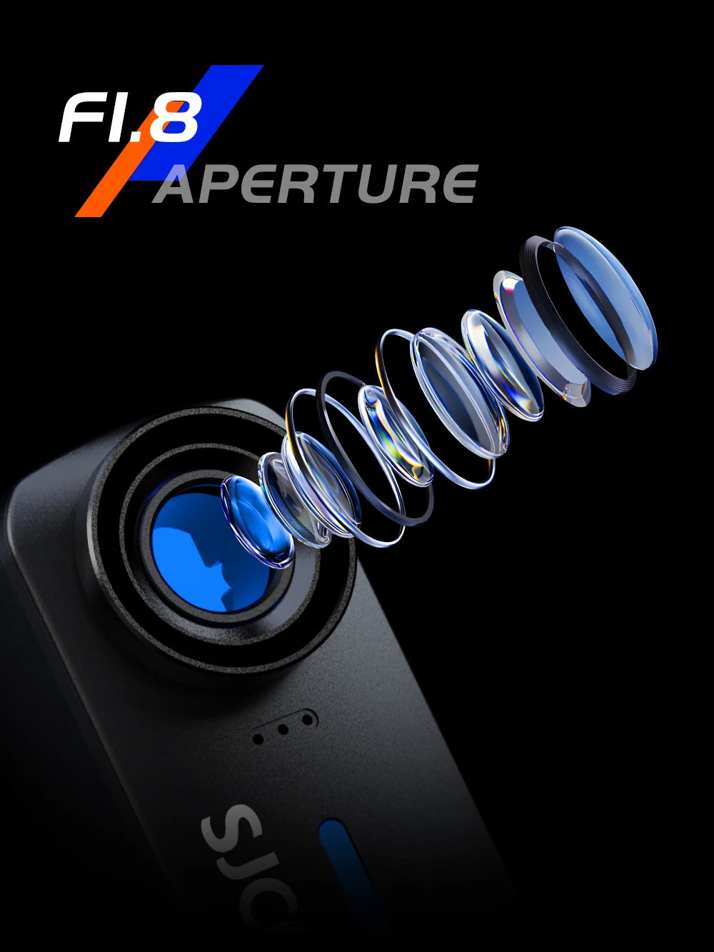 SJCAM C110+ Magnetic Combo Action Camera，4K 30FPS WiFi Sports Camera IP65 Waterproof with 200Min Battery