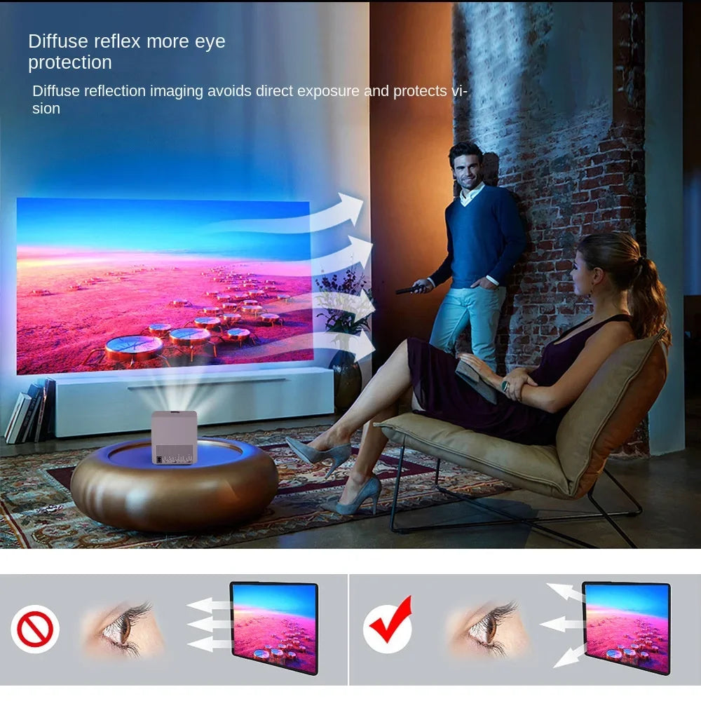 LCD Projector T03 Android Portable 4K Projector Home 1080P Projector