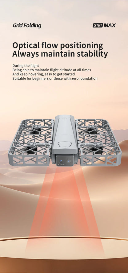 Original Mini Drone Flying Camera S161 RC Dron 8K HD Aerial Photography Pocket UAV with Screen Control Brushless Full Enclosure