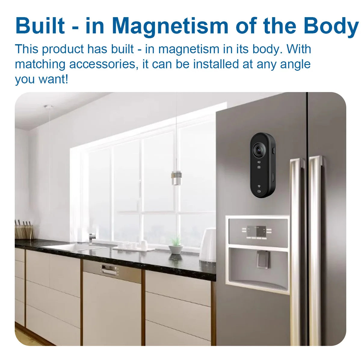 Multifunctional 4K Sports Camera WiFi Waterproof 120° Wide Angle Magnetic Mount Loop Recording for Cycling Travel Adventure