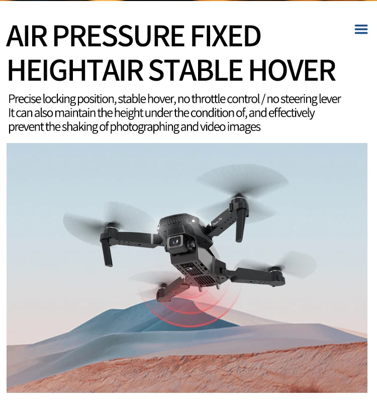 MHD E88 Dual Camera Drone Aerial Photography Professional High-definition Quadcopter Outdoor Flying Toy Beginner Drone Kids Gift