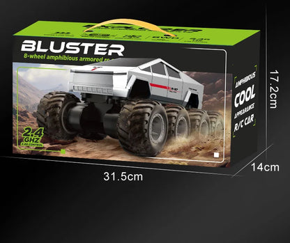 JHD For JJRC Q218 2.4g Amphibious Rc Remote Control Car Eight Wheel Stunt Car Amphibious All Terrain Four-Wheel Drive Climbing