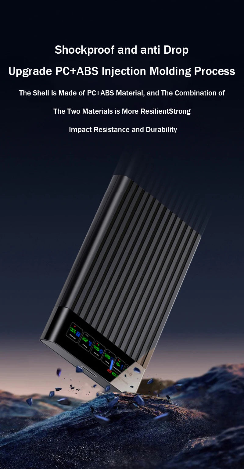 Portable  SATA To Type-C Hard Drive Chassis Intelligent Digital Display Adapter 2.5 Inch 6Gbps External HDD Case for PC Laptop