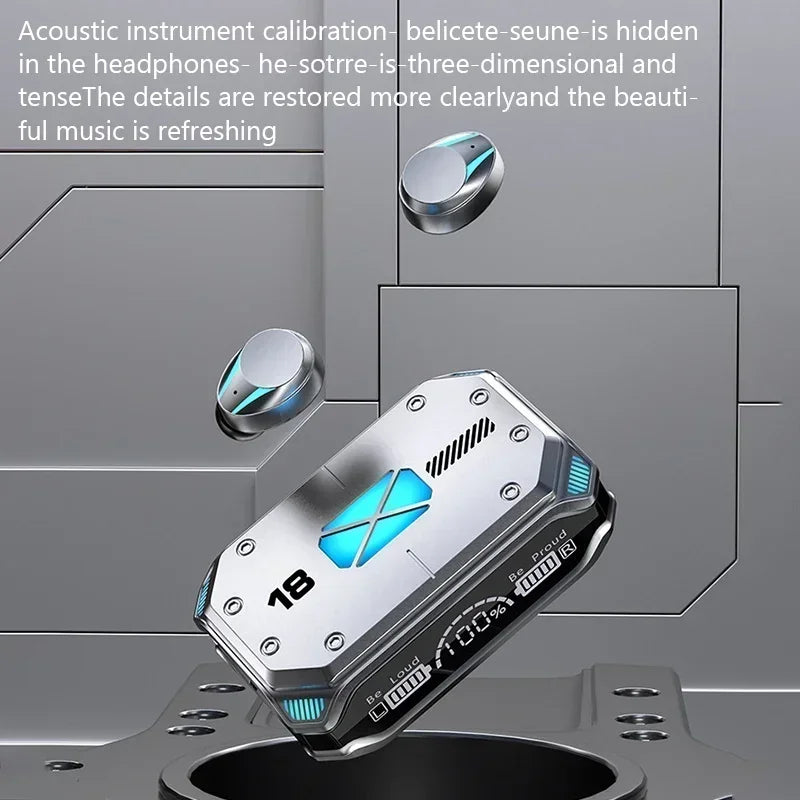 M41 Bluetooth Earphones Wireless Headphones Smart Touch Wireless Headset LED Display Stereo Sound Earbuds for Smartphones