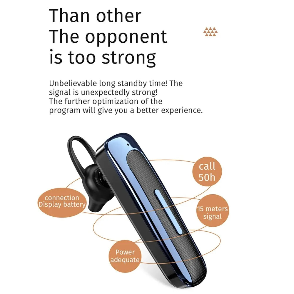 Ear Hook E1 Wireless Bluetooth Earphone Earbuds in-ear Business Headphones Long Standby Hi-Fi Stereo E1 Bluetooth Headset Gaming