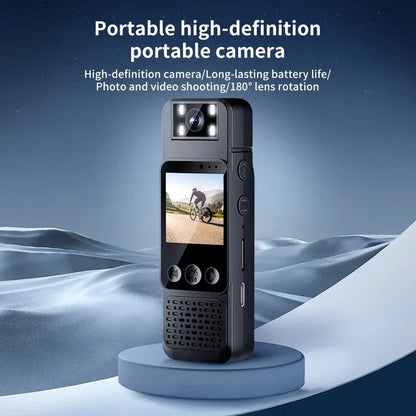 New 1080P HD Body Sports Camera WiFi Back Clip Police Camera for Law Enforcement Outdoor Sports Vlog Recorder with Fill Light