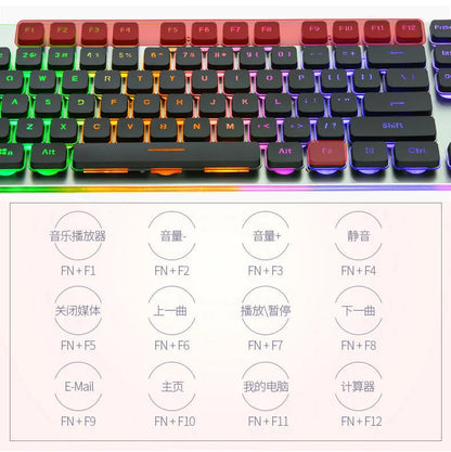 Silent Keyboard Mechanical Wired Gaming Colorful Backlit Mechanical Chocolate Keyboard Gamer Keyboard for Pc Laptop Accessories