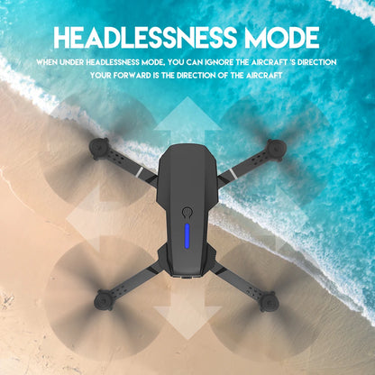 Professional Drone E88 4K Wide-Angle HD 1080P Camera WiFi FPV Height Hold Foldable RC Drone Quadrotor Helicopter Children's Toys
