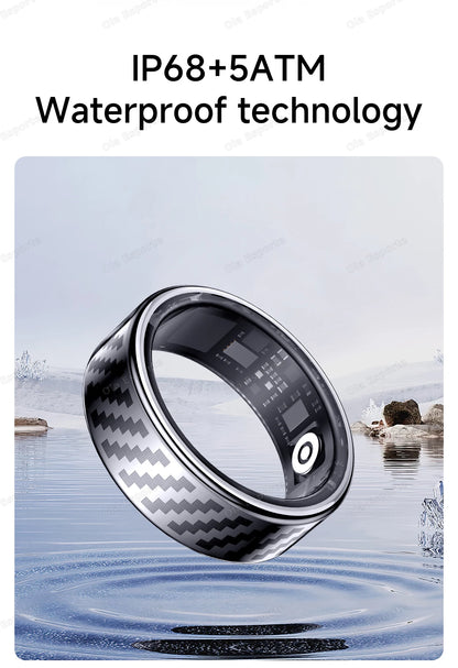Smart Ring Lnformation Flashing Prompt Multiple Sports Modes Waterproof Fitness Rings Pedometer For Men Women Health Monitoring
