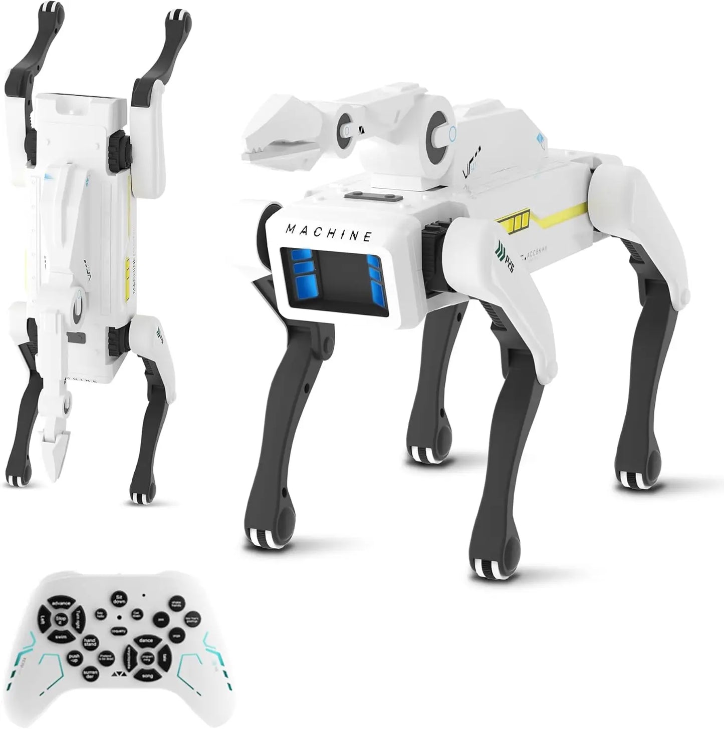 RC Mechanical Dog Multifunction Electric Intelligent Robot Dog with Turret Educational Toy Bionic Smart Robot Toy Gift ﻿