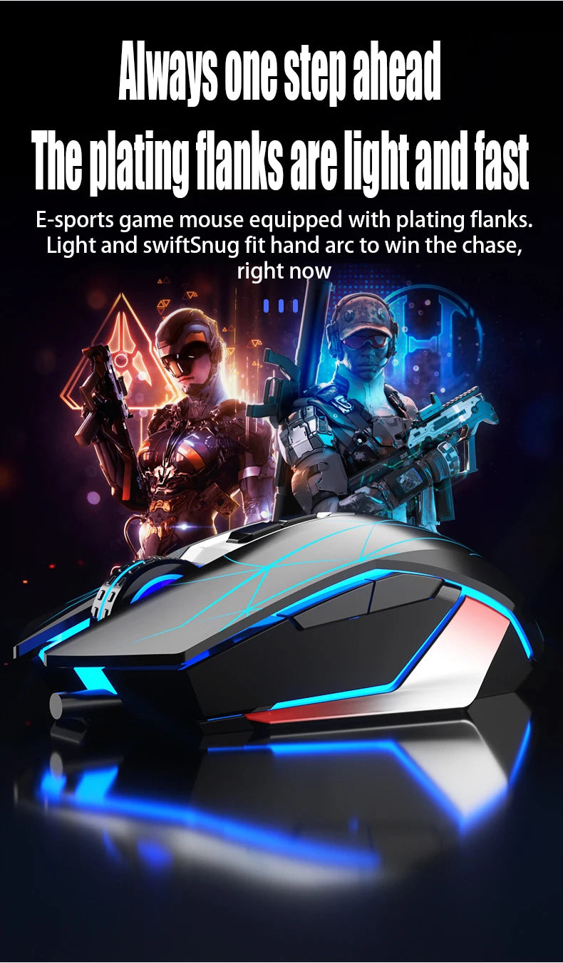S50 New Gaming Mouse, Wired Mechanical Game, Macro Programming, Notebook, Desktop Computer, Office