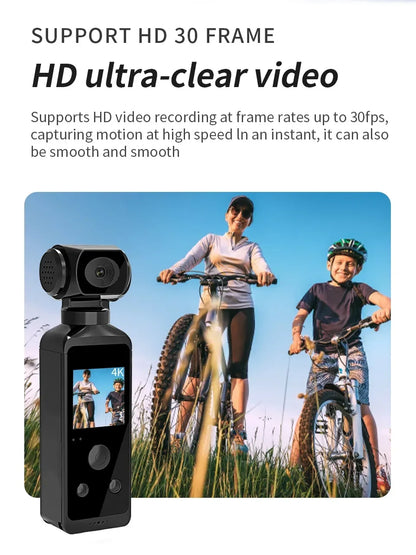 NEW 5K Outdoor Sports Camera 270°Pocket Action Body Cam Helmet Motorcycle Bike Mini Filming Video Recorder Diving Shooting