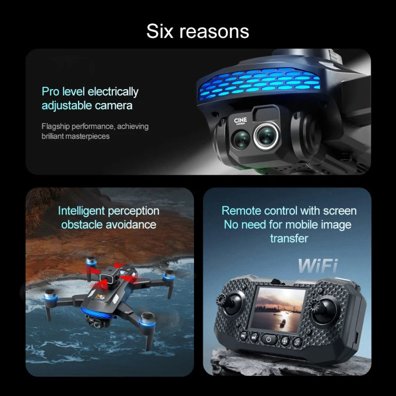 Xiaomi M6 RC Drone 8K Aerial HD Dual Camera 5G WIFI Intelligent Obstacle Avoidance With Screen GPS Ruturn Brushless Power Drone