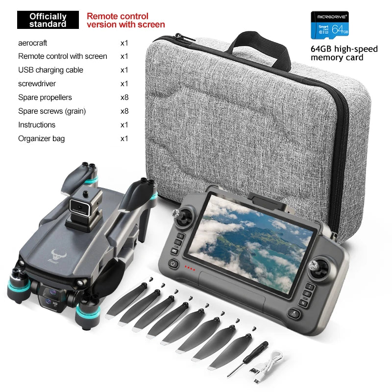 GPS Drone with Touch Screen EIS Camera Anti-shake 8K Aerial Brushless Drones 5G GPS 8K HD Cameras Large UAV Dron RC Quadcopter