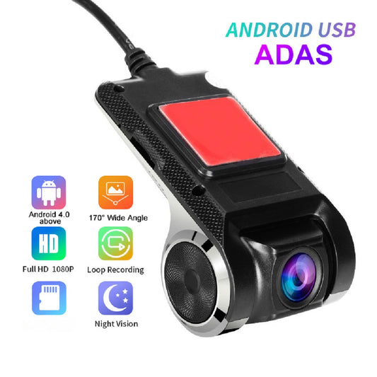 Dash Cam for Cars ADAS Driving Assistance Function Car DVR USB Front Camera Record 170 ° Wide Angle Video Recorder Dashcam Cam