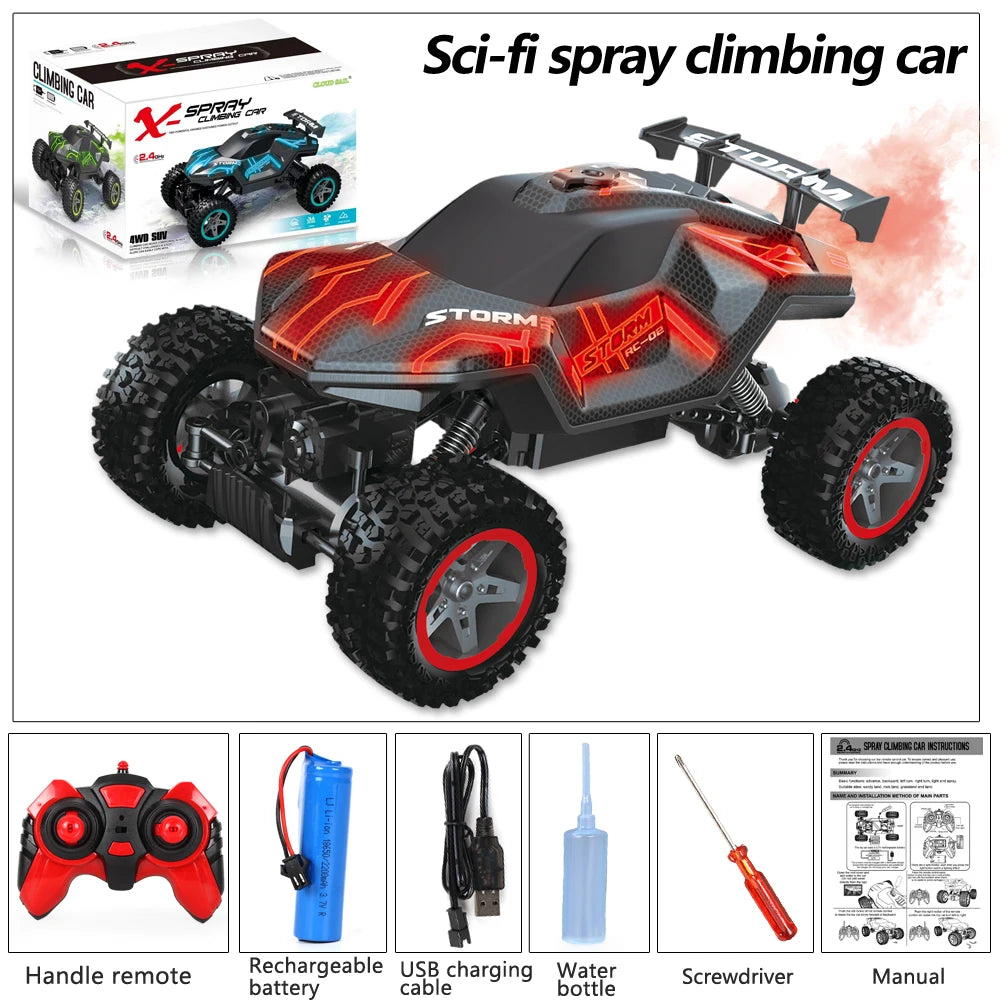 1:16 RC Car  2.4G Four Wheel Drive High-Speed Remote Control Drift Racing Car With LED Lights 4WD RC Car Model Toys for Boys Kid