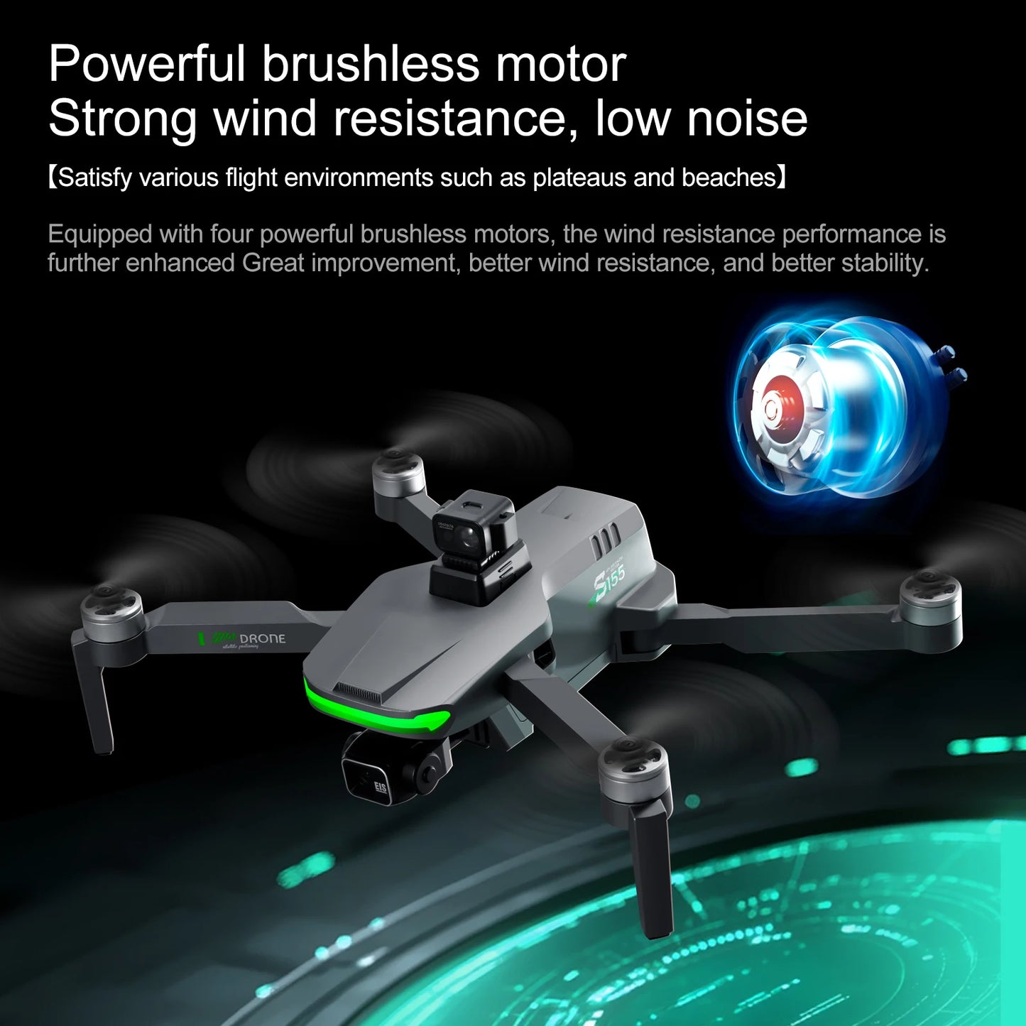 S155 MAX GPS Drone Professional 4K Camera 7.2-inch Touch Screen 3-Axis Gimbal EIS Relay Aircraft Obstacle Avoidance Dron Toy
