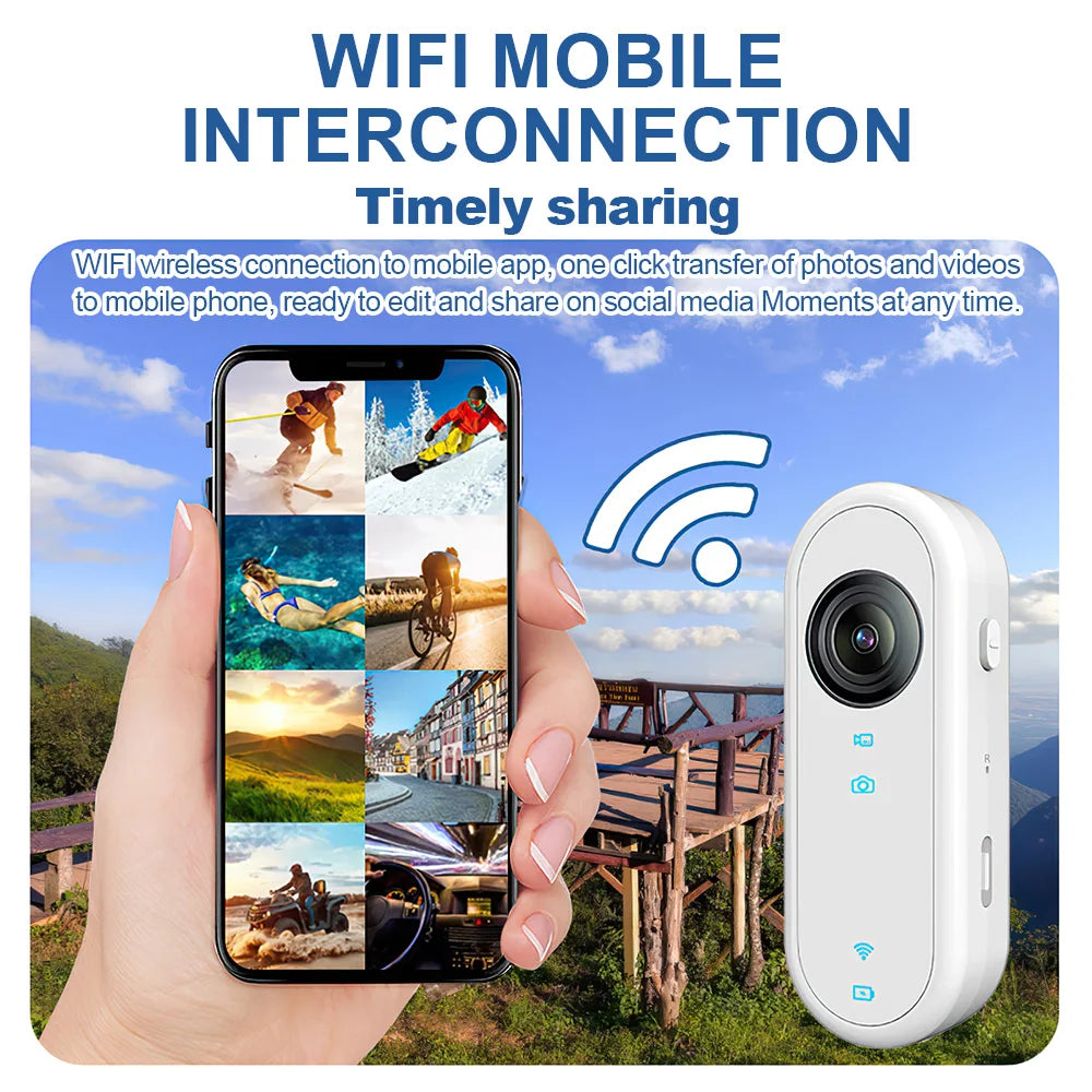 32GB 1080P Sport Action Camera WiFi Wireless Digital Video Recorder Mini Body Camera Wide Angle Camcorder Pet Collar Monitor Cam