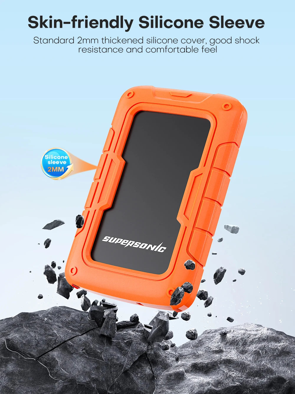 Supersonic Portable Hard Drive PHDD USB 3.0 1TB 500G 2.5 Inch External SSD Hard Disk For Laptop Computer Smart TV PS4