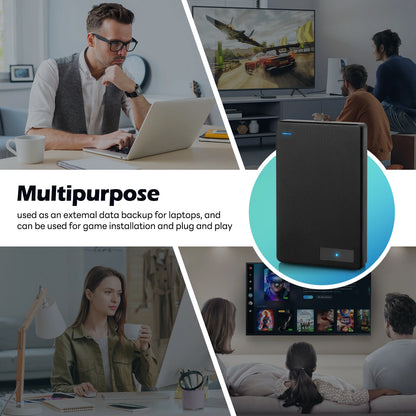 Portable External HD Hard Drive, 1TB,2TB, 4TB,5TB, HDD Memory, USB3.0, High Speed Flash Drive for Laptop, PC, MacBook, PS4, PS5
