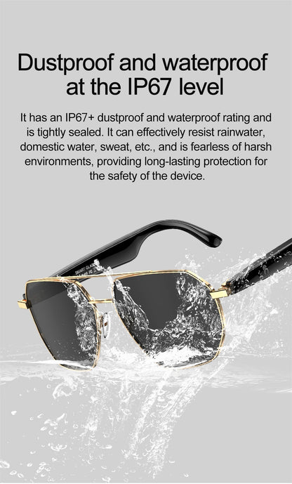 2025 New Smart Glasses Multiple Language Real-time Translation Wireless Call Music Play Sunglasses Waterproof Mens Smart Glasses