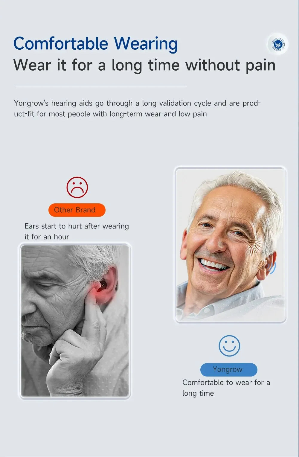 Noise-Reducing Hearing Aid Earphones Assistive Listening Earphones for the Deafness Behind Ear Adjustable Amplifier Speaker