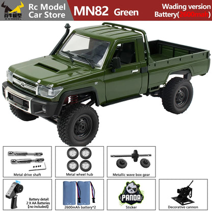 MN MODEL 1:12 4WD RC Panda Off-road Diving Car Adventure Terrain Vehicle Wading Rock Crawler Climbing Gun Truck Toy for Adult