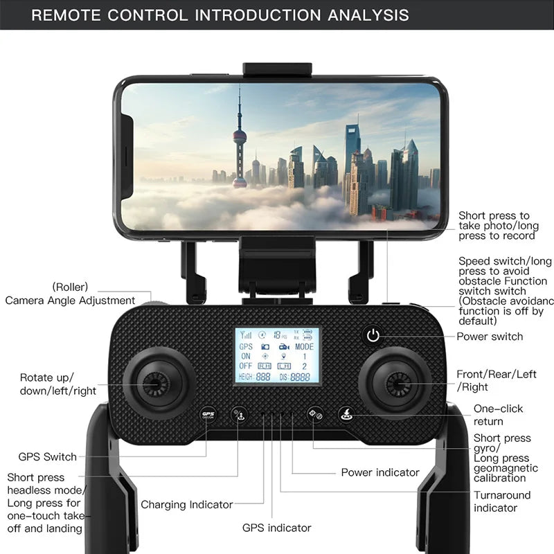 Drone GPS 8K L200 PRO MAX Professional 2-Axis PTZ HD Dual Camera 5G WIFI FPV 360° Laser Obstacle Avoidance Brushless Motor Dron