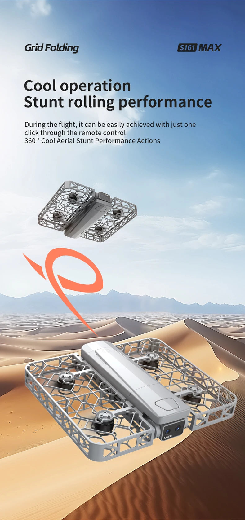 Original Mini Drone Flying Camera S161 RC Dron 8K HD Aerial Photography Pocket UAV with Screen Control Brushless Full Enclosure