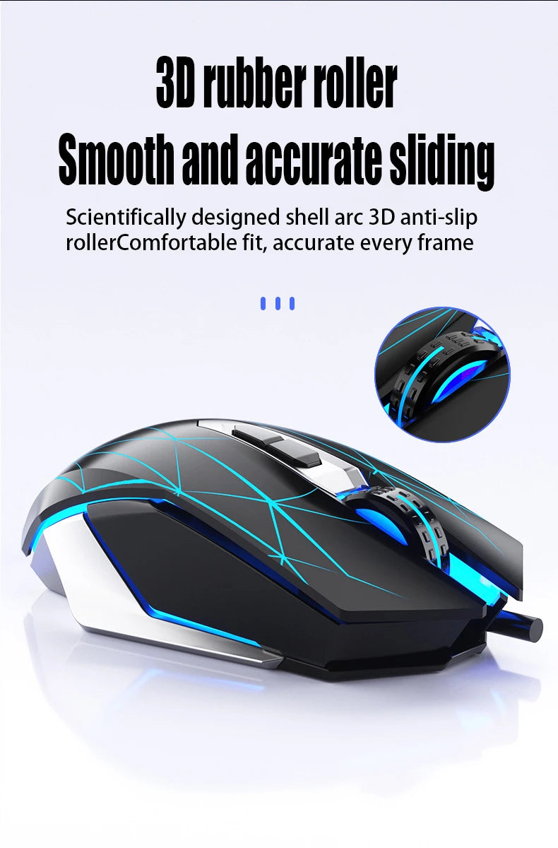 S50 New Gaming Mouse, Wired Mechanical Game, Macro Programming, Notebook, Desktop Computer, Office