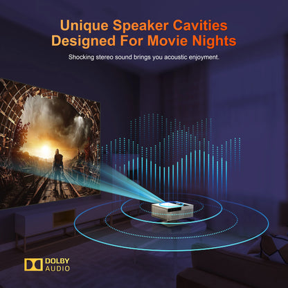 Digital Projector Support Projectors 4k Portable Autofocus 380Ansi Android 13 WiFi 11 BT5.2 Home Portable Mini Projector