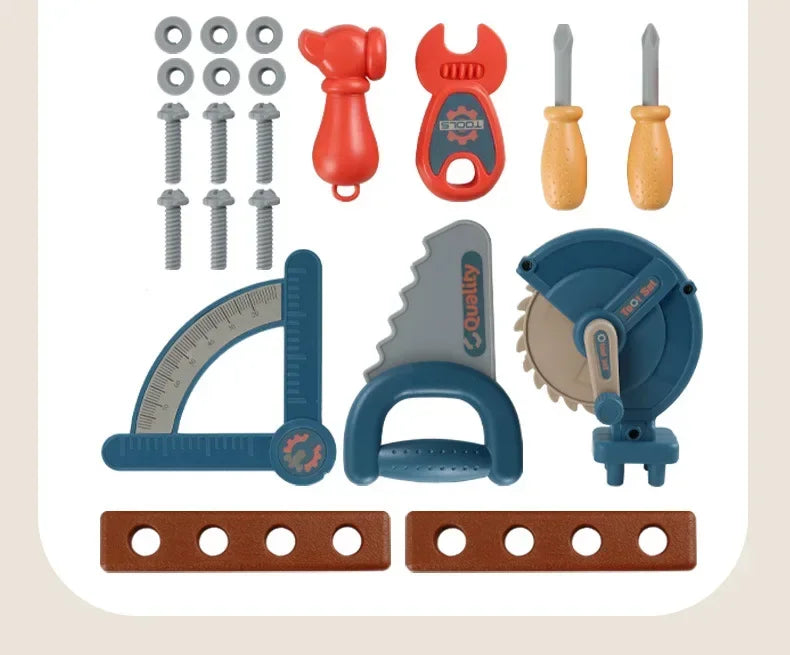 ParentChild Engineer Toybox Operable Electric Tools Safe Plastic Family DIY Game Unisex Design