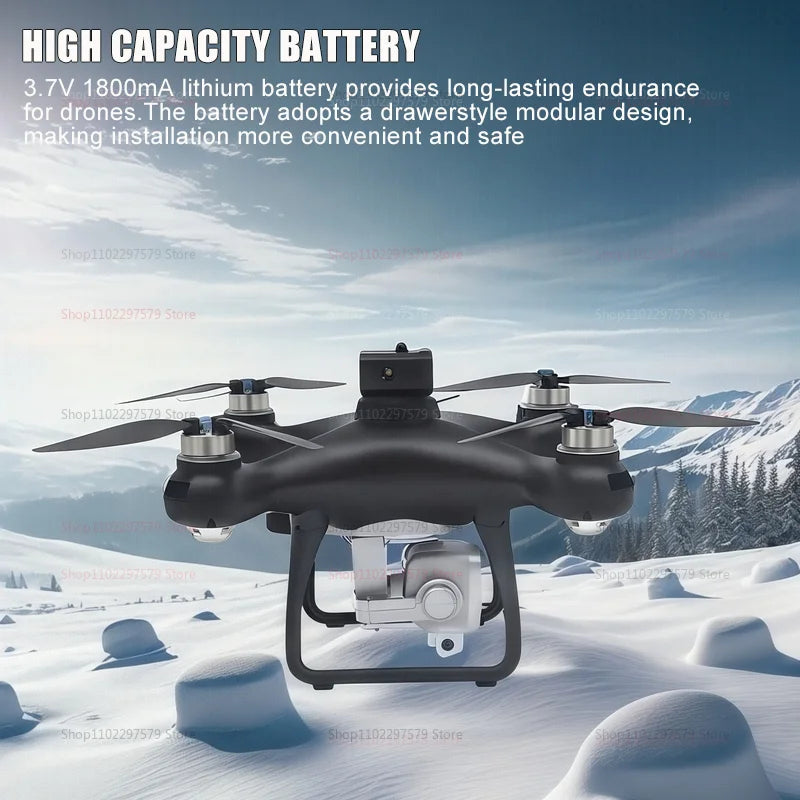 New KY102 Remote Control Drone With 8K HD Dual Cameras 360°Obstacle Avoidance Brushless Motors Screen Aerial Photography RC Toy