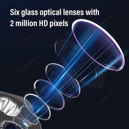 Action Camera Headlight First Perspective 2MP Sports Camera Smart Wave Hand Induction Video Recorder Built-in Battery Action Cam