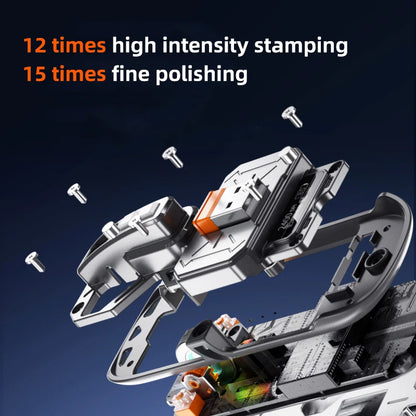 Full of technological sense! Translucent wireless mouse with multi-mode connection and metal roller.