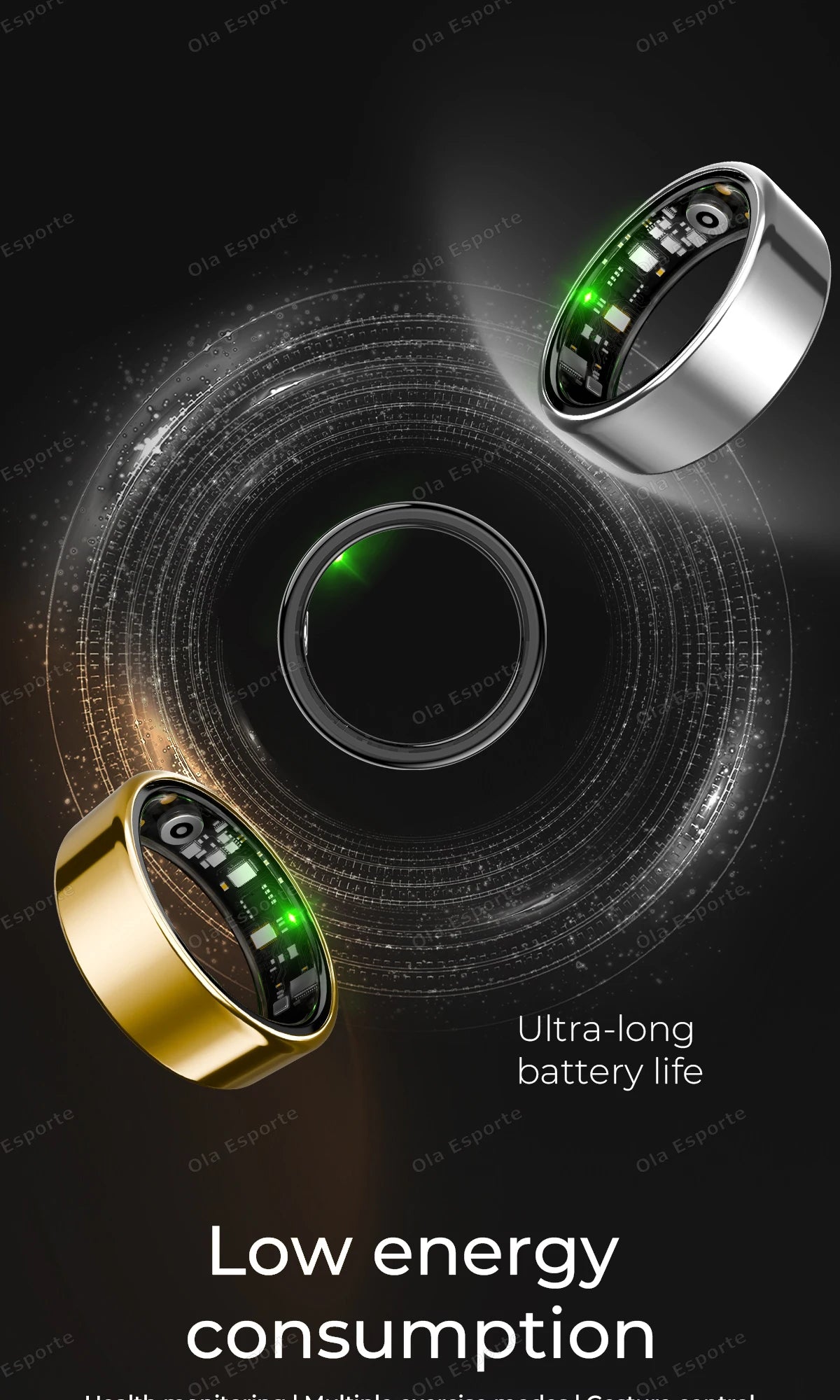 New Smart Ring 5ATM&IP68 Waterproof Rings Man Health Monitoring Heart Rate Sleep Monitor GPS Motion Sport Tracker Smartring 2025