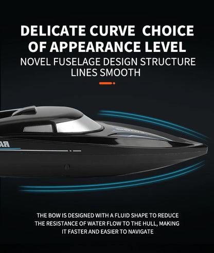 RC High-Speed Boat 10Km/h 2.4G Waterproof Remote Control Boats Ship Speedboats Remote Control Outdoor Toys for Kids Adult Gifts