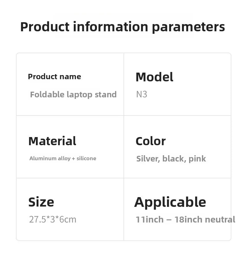 Computer stand, notebook folding, heat dissipation, aluminum alloy bracket, portable storage, lifting laptop stand