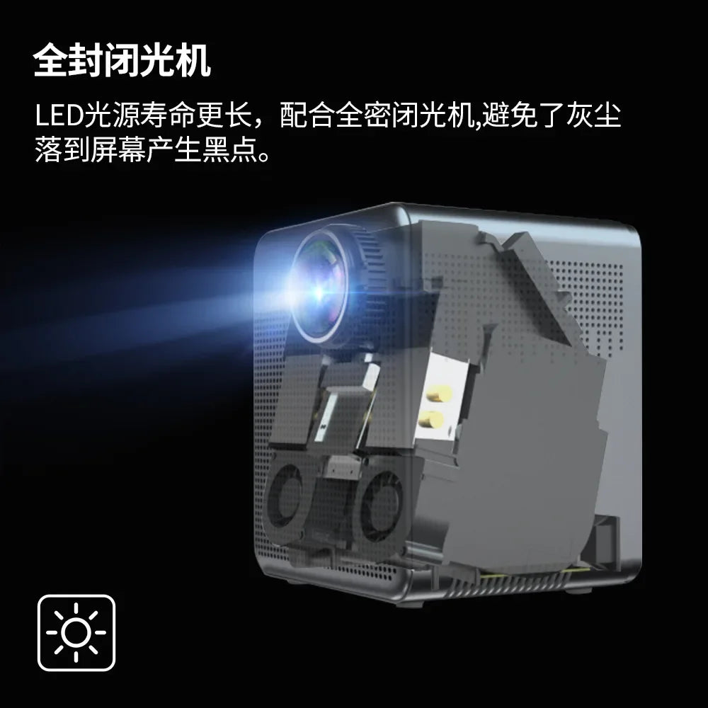 LCD Projector T03 Android Portable 4K Projector Home 1080P Projector