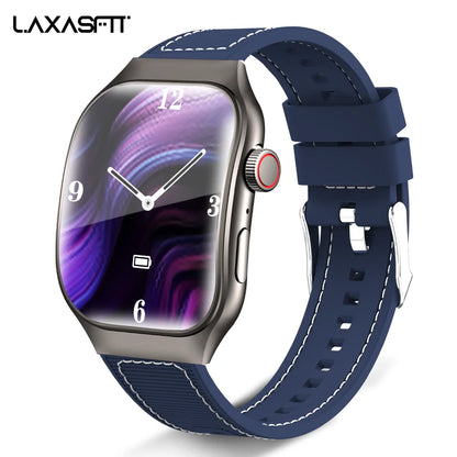 LAXASFIT New Curved Screen Women's Smart Watch 2.01'' AMOLED HD Touch Screen Bluetooth 5.3 Voice Call Men's Fitness Smart Watch