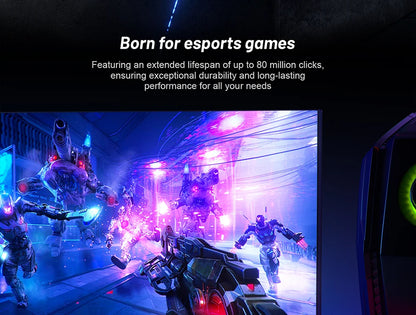 Wireless Game Mouse 12800DPI 1000Hz BT/2.4G/Wired 7 Buttons Macro Mouse for E-sports Ergonomic Design RGB Backlit