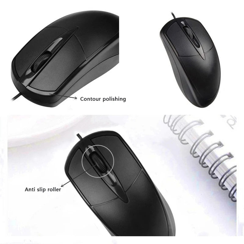 Hot Selling Neutral Wired Mouse 2.4Ghz With USB Cable Ergonomic Ultrathin Mice For PC Laptop Business Computer Office Mouse 1.2m