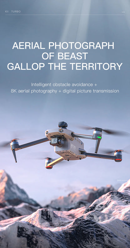 K11 Tubro Professional Drone With 8K Camera 3-Axis Gimbal Obstacle Avoidance Touch Screen FPV Drone Brushless GPS RC Quadcopter
